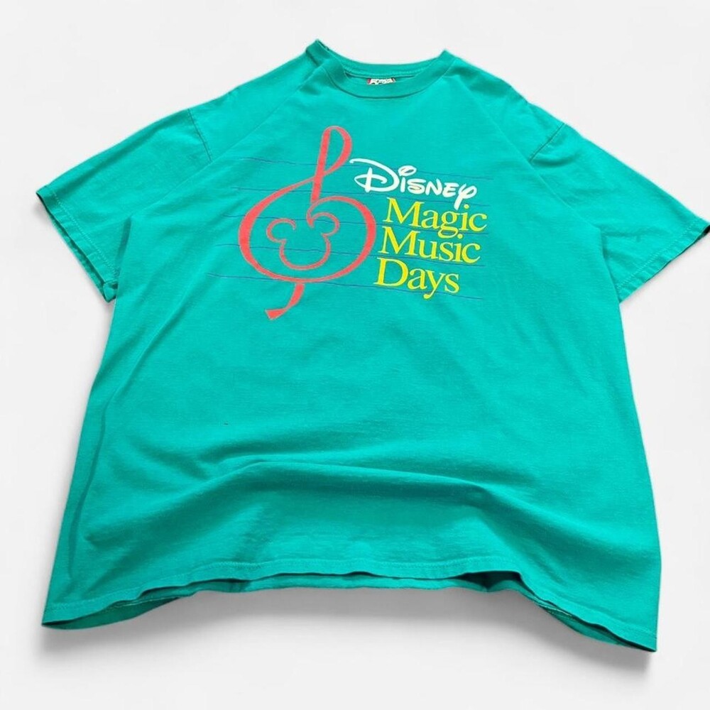 Vintage 90s Disney Magic Music Days Teal T Shirt
